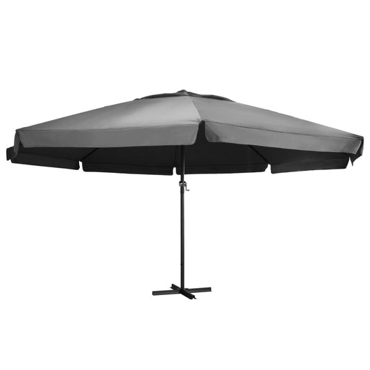 Vidaxl Sombrilla De Jardín Palo De Aluminio Gris Antracita 600 Cm_0