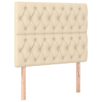 Estructura De Cama Con Cabecero De Tela Color Crema 120x200 Cm / Vetonek_3