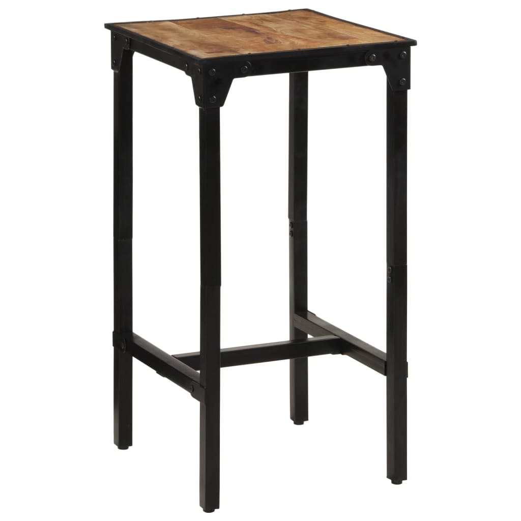 Mesa De Bar Madera Maciza De Mango Rugoso 60x55x107 Cm_0