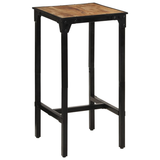 Mesa De Bar Madera Maciza De Mango Rugoso 60x55x107 Cm_0