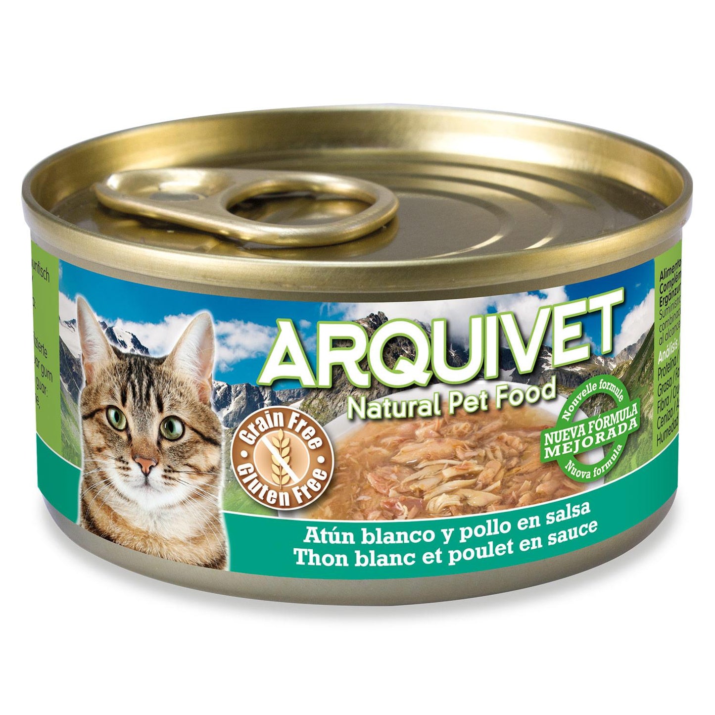 Atún blanco y pollo en salsa Arquivet 80 g Comida húmeda para gatos