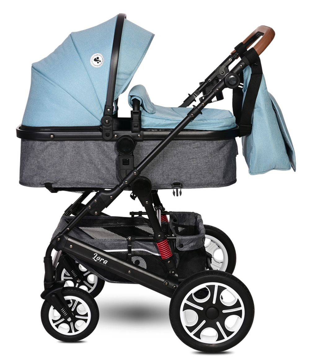 Carro De Bebé Tres Piezas Convertible Lora Hasta 15 Kg Sky Blue_1