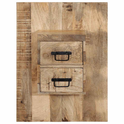 Mesita De Noche Madera Maciza De Mango 60x32x80 Cm_0