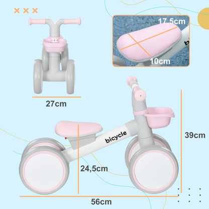 Aiyaplay Bicicleta Sin Pedales Para Niños De 12-36 Meses 56x27x39 Cm Rosa_2