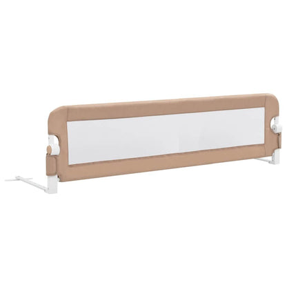 Vidaxl Barandilla De Seguridad Cama De Niño Poliéster Taupe 150x42 Cm_0