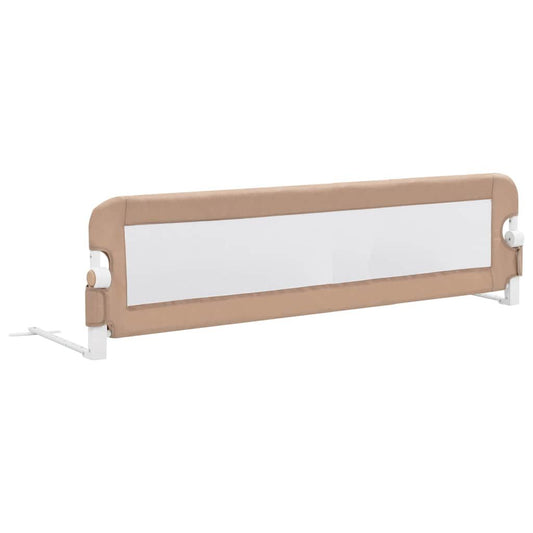 Vidaxl Barandilla De Seguridad Cama De Niño Poliéster Taupe 150x42 Cm_0