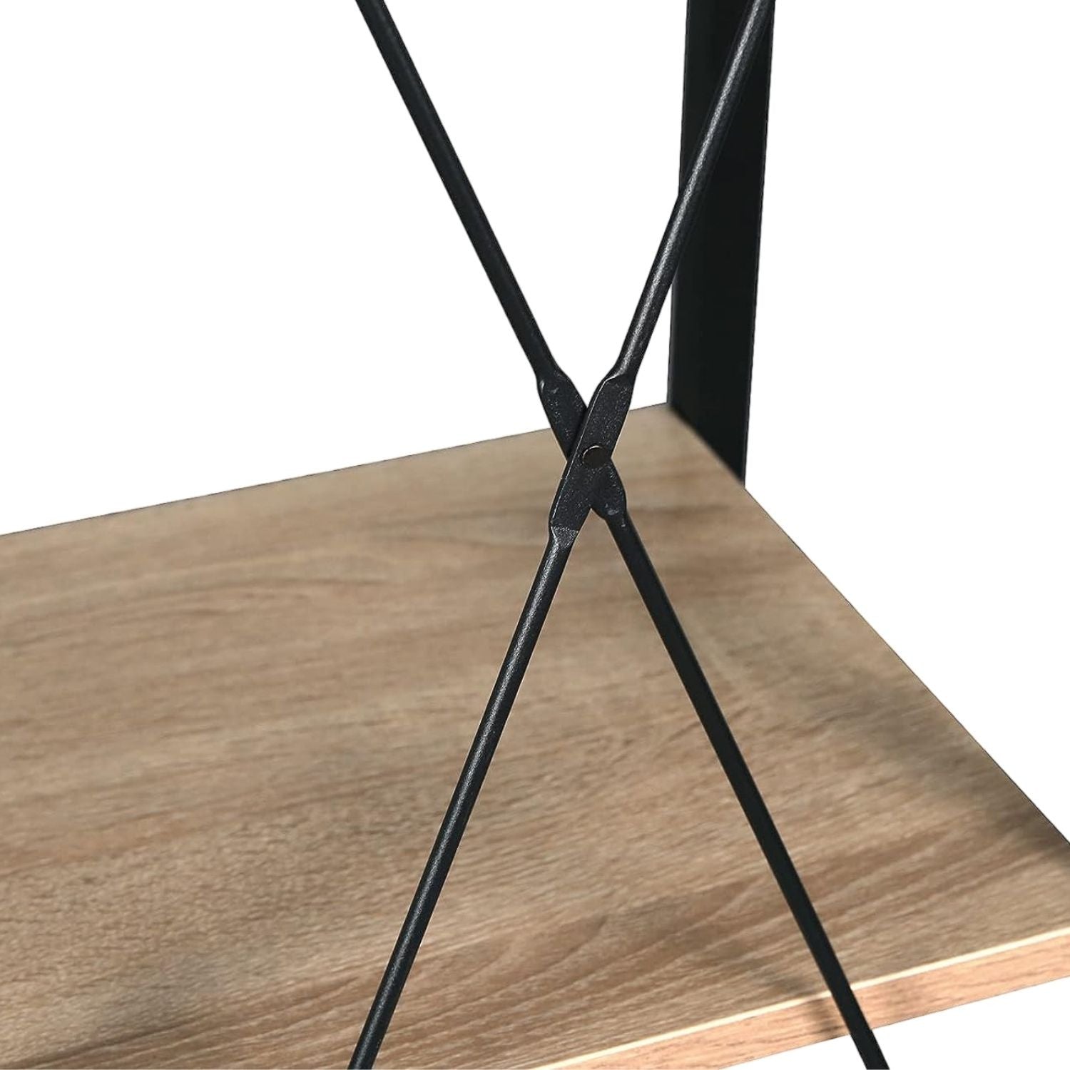 Estantería Metálica Con 4 Baldas De Madera Oren 148x34x32,5cm 7house_3