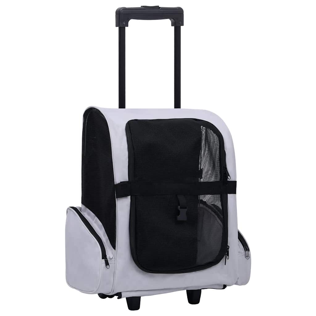 Vidaxl Carro Plegable Para Mascotas Multiusos Gris_0