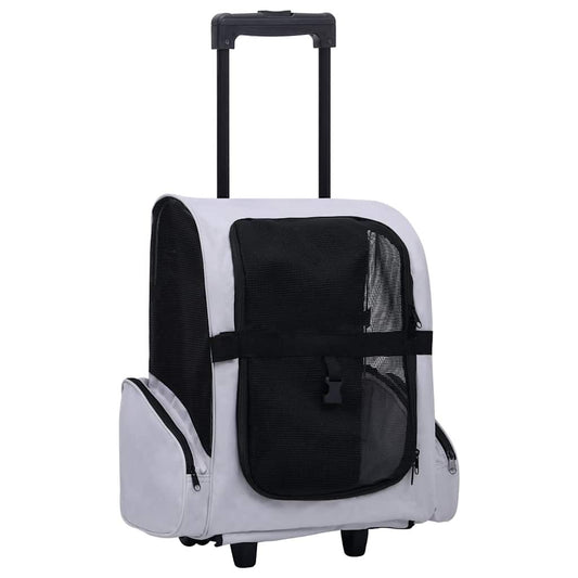 Vidaxl Carro Plegable Para Mascotas Multiusos Gris_0