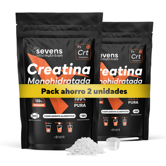 Pack 2x Creatina Monohidratada Sevens Nutrition. Más Fuerza, Energía Y Resistencia._0