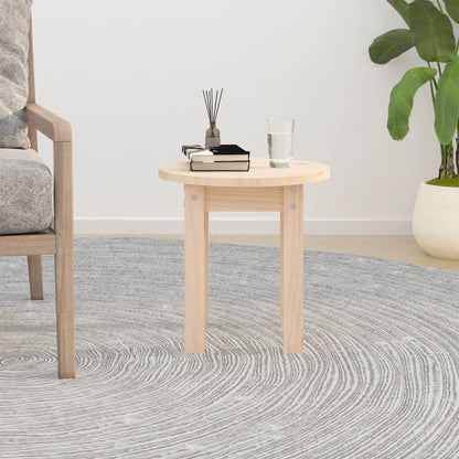 Mesa De Centro De Madera Maciza De Pino Ø35x35 Cm_1