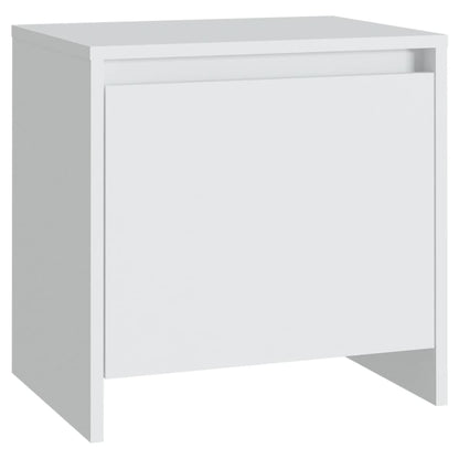 Mesita De Noche Madera De Ingeniería Blanco 45x34x44,5 Cm_0