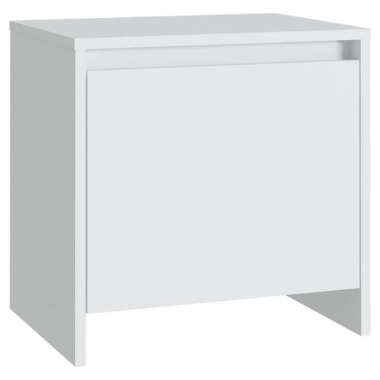 Mesita De Noche Madera De Ingeniería Blanco 45x34x44,5 Cm_0