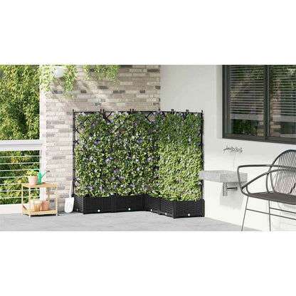 Vidaxl Maceta De Jardín Con Enrejado 5 Pcs Negro 120 X 120 X 125.5 Cm_3