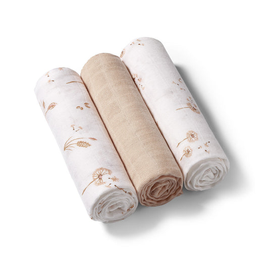 Pack 3 Muselinas Bambú Organico 70x70 Cm Beige_0