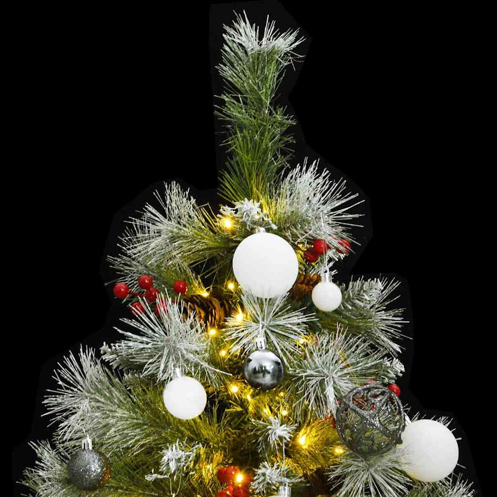 Vidaxl Árbol De Navidad Artificial Con Bisagras 150 Led Y Bolas 150 Cm_1