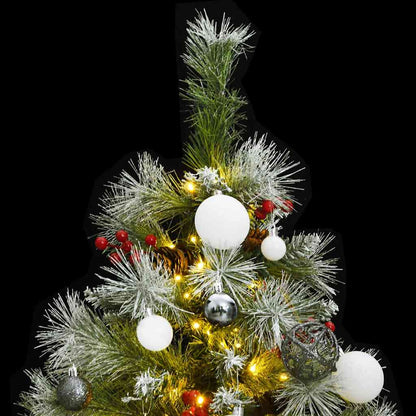 Vidaxl Árbol De Navidad Artificial Con Bisagras 150 Led Y Bolas 150 Cm_1