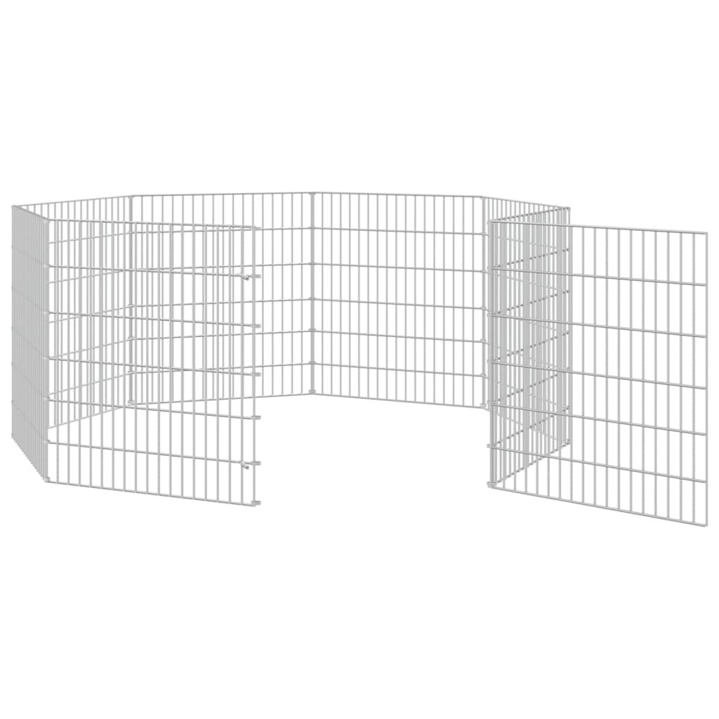 Vidaxl Recinto Animales Corral 8 Paneles Hierro Galvanizado 54x60 Cm_4