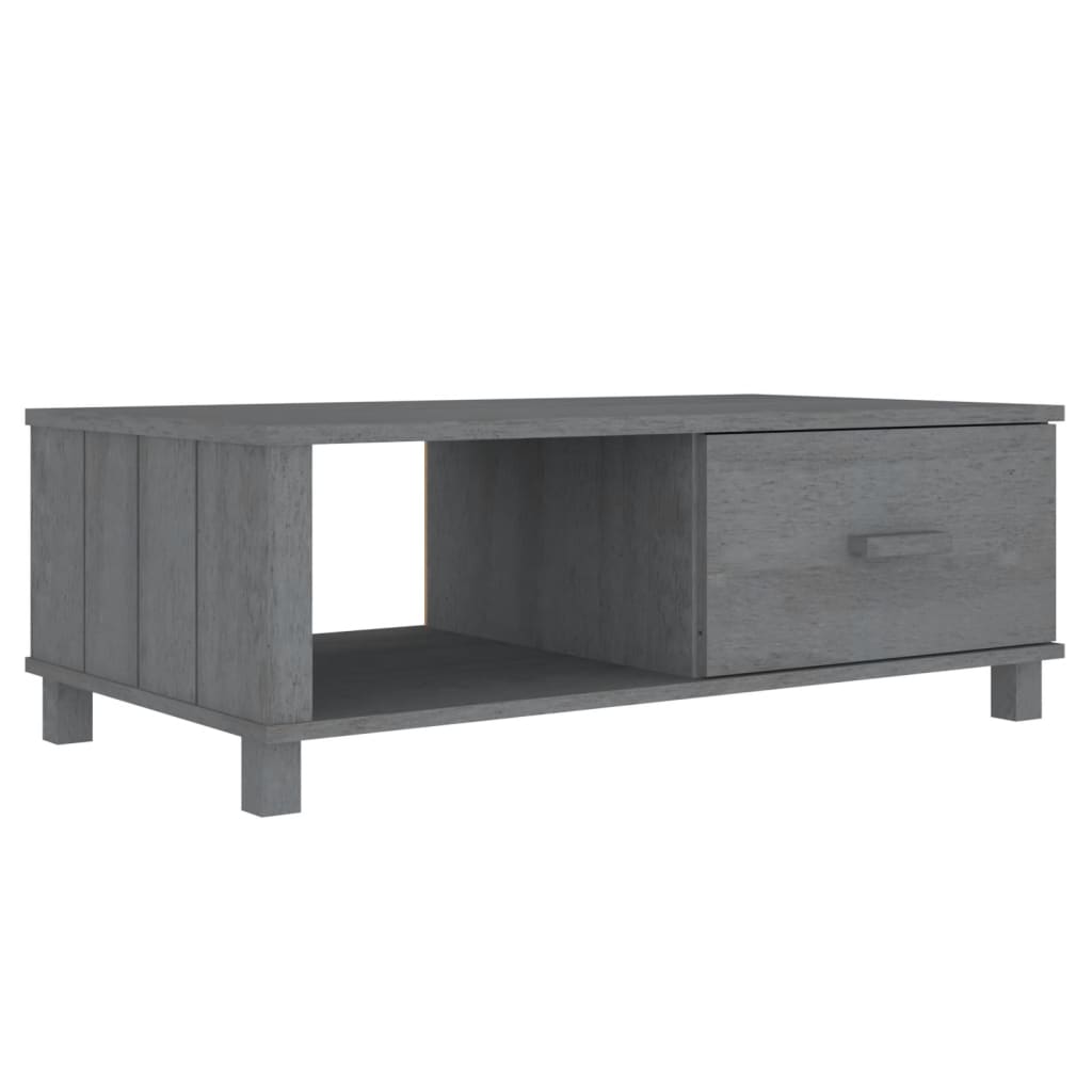 Mesa De Centro Hamar Madera Maciza Pino Gris Oscuro 100x55x35cm_0