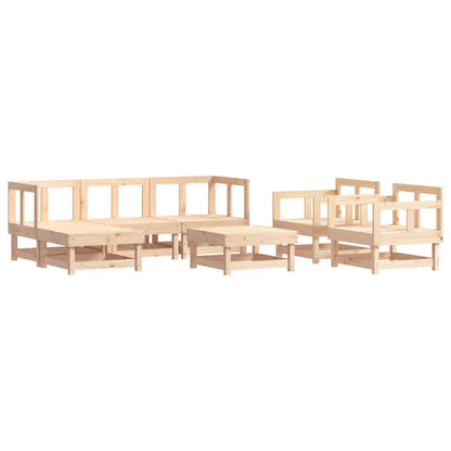 Vidaxl Juego De Muebles De Jardín 7 Piezas Madera Maciza De Pino_0