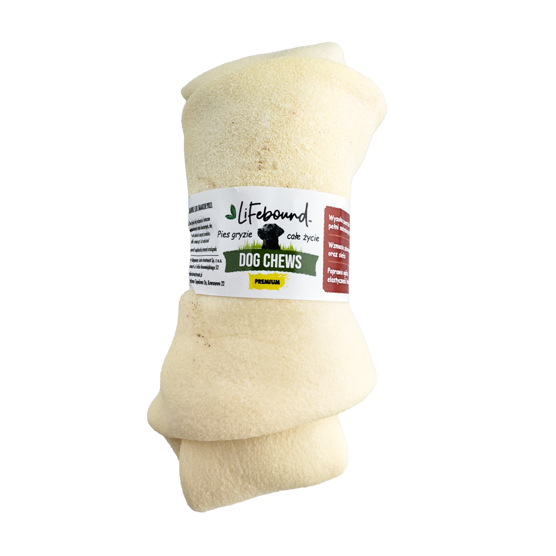 Lifebound - Hueso Masticable Natural Para Perros De Cuero De Ternera En Forma De Hueso Sabor Natural - 10 Pzas - M