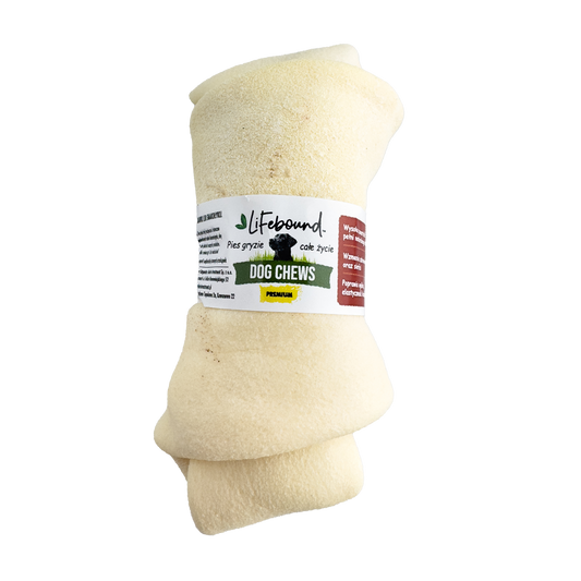 Lifebound - Hueso Masticable Natural Para Perros De Cuero De Ternera En Forma De Hueso Sabor Natural - 10 Pzas - M