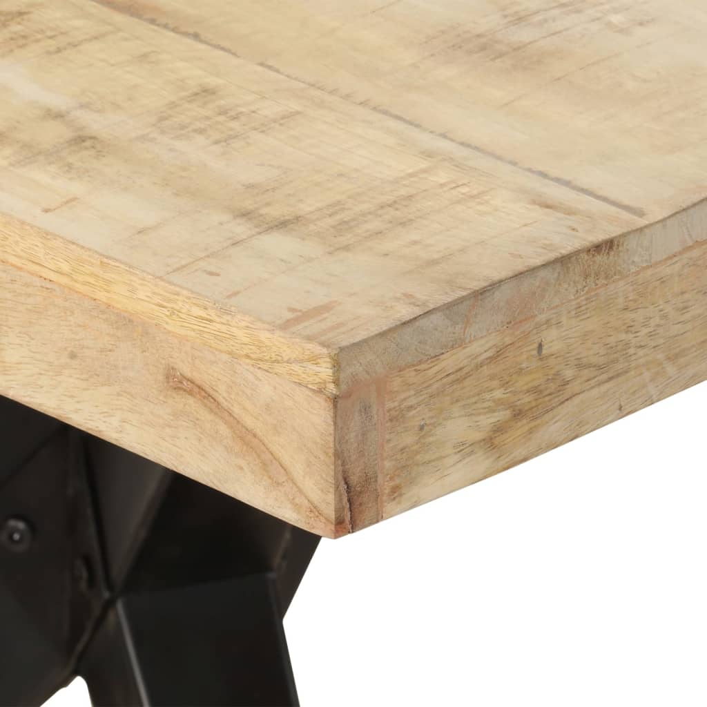 Mesa De Comedor Madera De Mango Rugosa 200x90x76 Cm_3