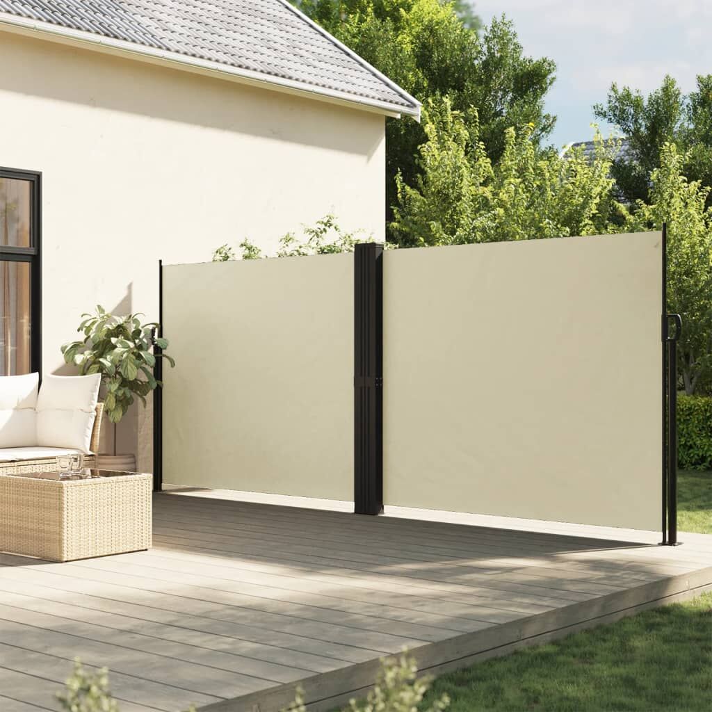 Vidaxl Toldo Lateral Retráctil Crema 160x1200 Cm_1