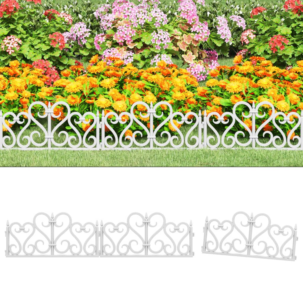 Vidaxl Borduras De Jardín 17 Unidades Pp Blanco 10 M_1