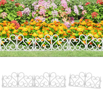 Vidaxl Borduras De Jardín 17 Unidades Pp Blanco 10 M_1