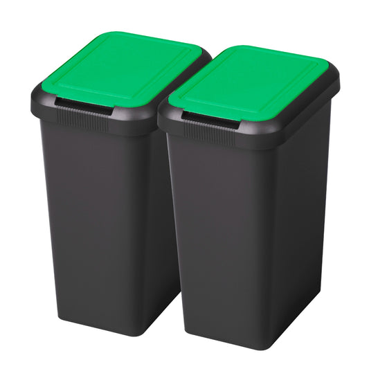 Set 2 Papeleras touch & Lift De 9l Verde_0