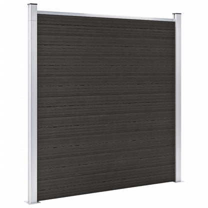 Panel De Valla Wpc Negro 180x186 Cm / Vetonek_5