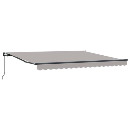 Toldo Retráctil Gris Claro 400 X 300 Cm Poliéster Y Aluminio_0