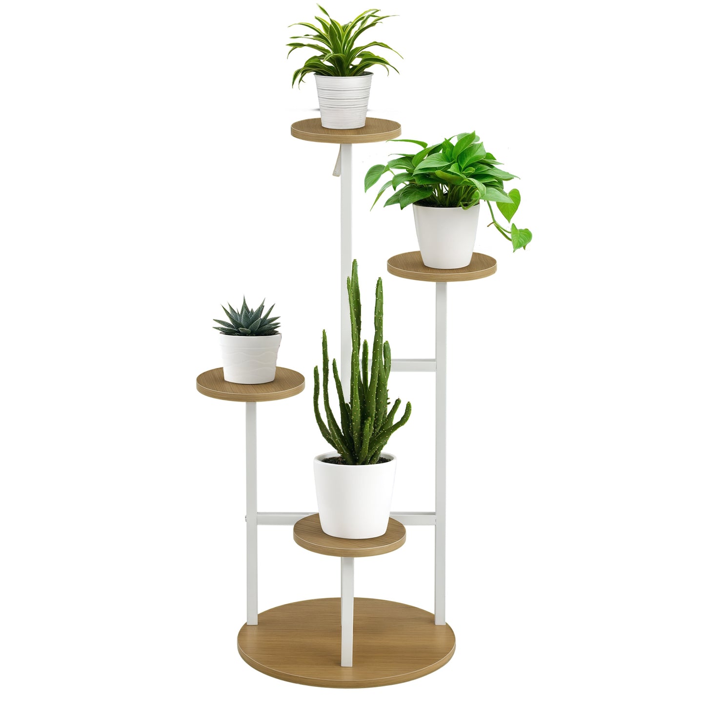 Outsunny Soporte Para Plantas De 4 Niveles Con Marco De Acero 40x40x95,5 Cm_0