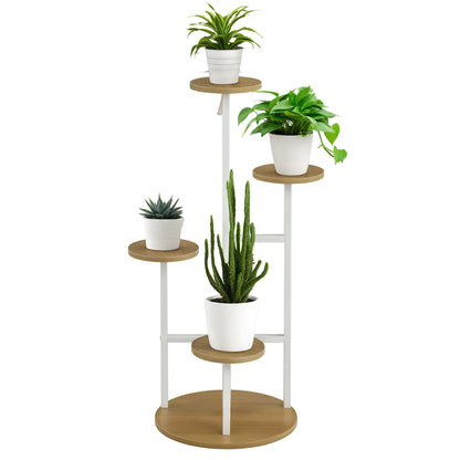 Outsunny Soporte Para Plantas De 4 Niveles Con Marco De Acero 40x40x95,5 Cm_0