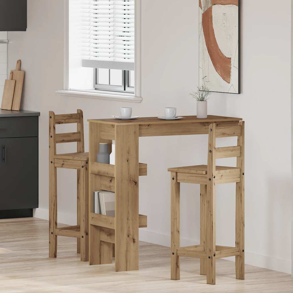 Mesa De Bar De Pared Contrachapada Roble Artisan 102x45x103,5cm_1