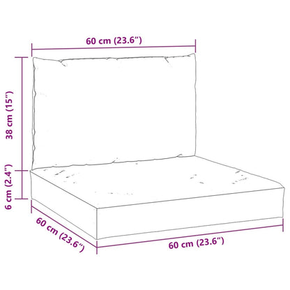 Vidaxl Cojines Para Palés 2 Unidades Tela Oxford Blanco Crema_2