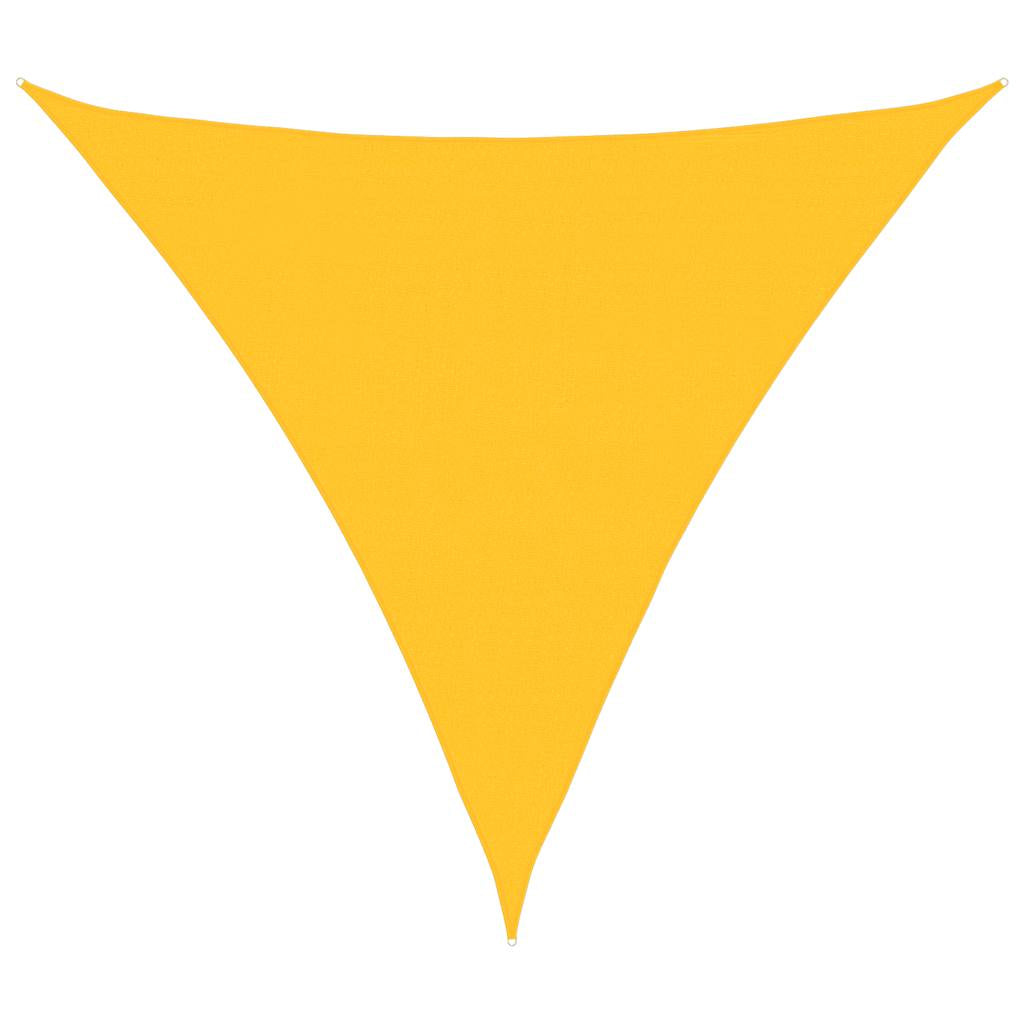 Vidaxl Toldo De Vela Triangular Hdpe Amarillo 160 G/m² 5x5x5 M_0