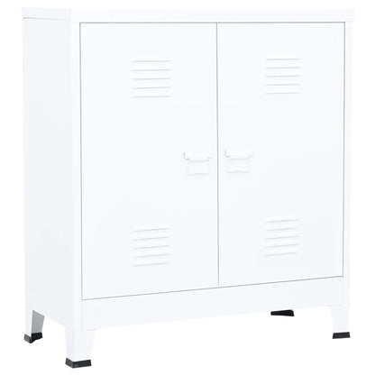Baúl De Almacenaje Industrial Acero Blanco 90x40x100 Cm_1