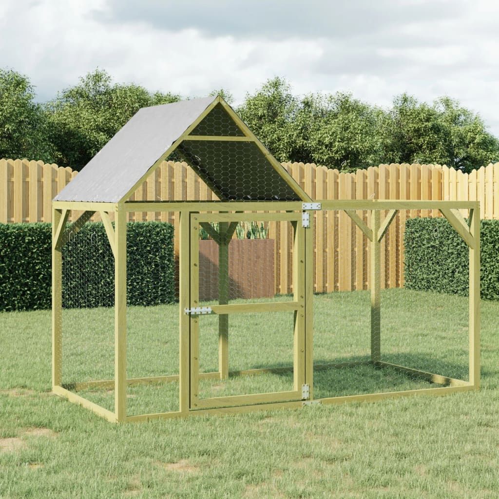 Vidaxl Gallinero Madera Maciza De Pino Impregnada 200x100x150 Cm_1