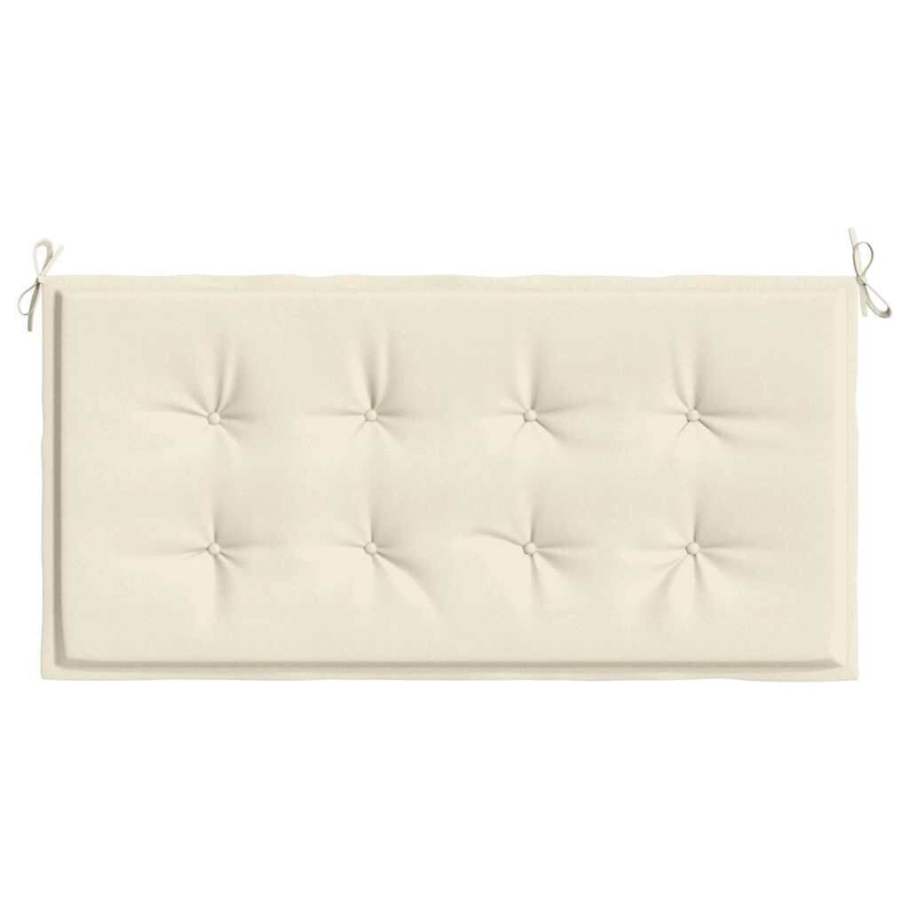 Vidaxl Cojín De Banco De Jardín Tela Oxford Crema 100x50x4 Cm_3