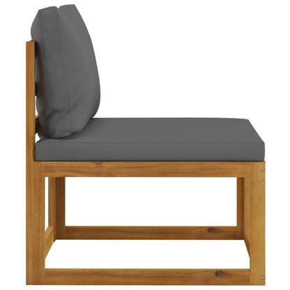 Vidaxl Set De Sofá De Jardín 2 Pzas Con Cojín Madera Maciza De Acacia_3