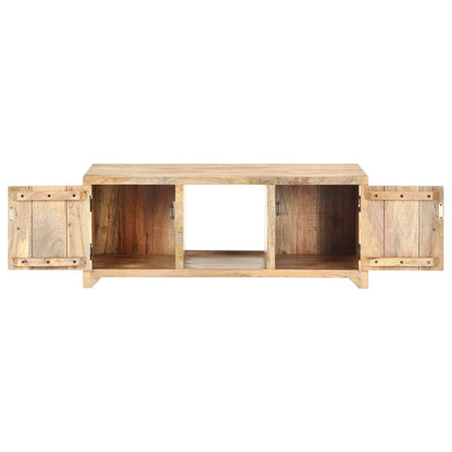 Mesa De Centro De Madera Maciza De Mango 90x50x35 Cm_1