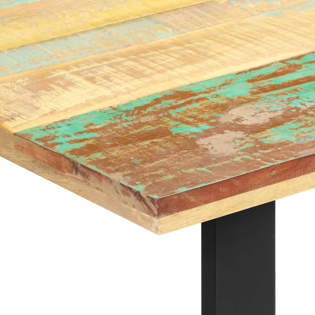 Mesa De Comedor De Madera Maciza Reciclada 140x70x76 Cm_2