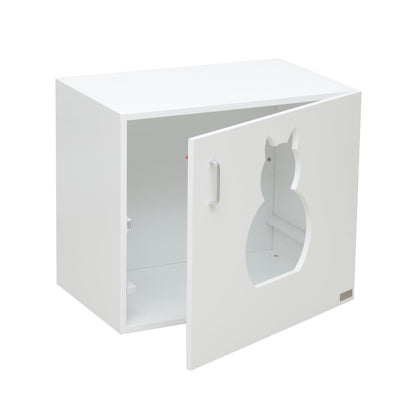 Pawhut Casa Para Gatos De Madera Mueble Arenero Con Puerta Y Entrada 60x41x51 Cm_3