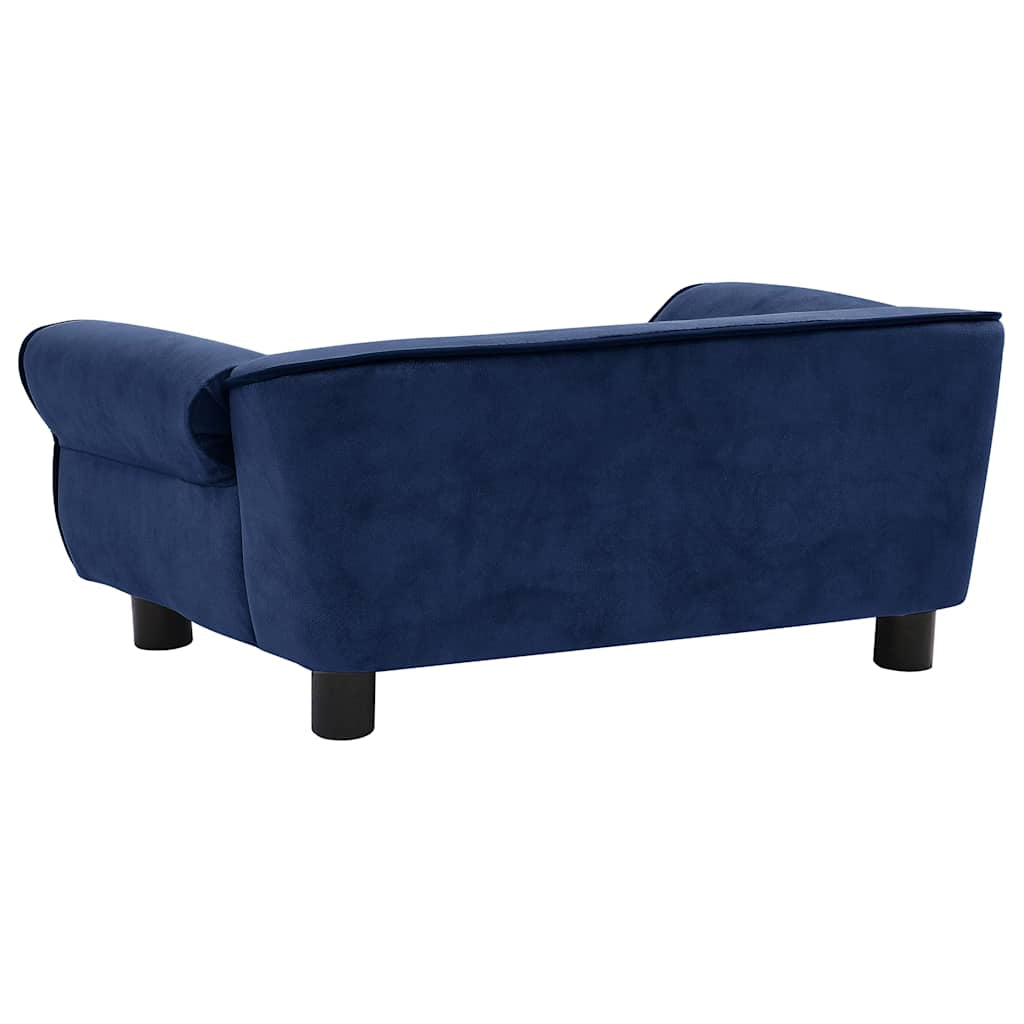 Vidaxl Sofá Para Perros Felpa Azul 72x45x30 Cm_4