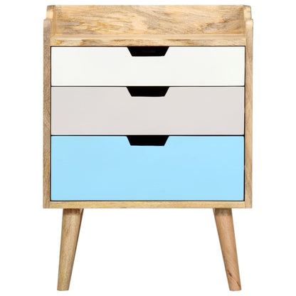 Mesita De Noche De Madera Maciza De Mango 47x35x63 Cm_1