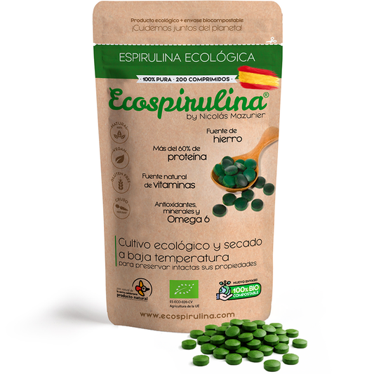 Espirulina Ecológica Cultivada En España Ecospirulina 200 Comprimidos_0