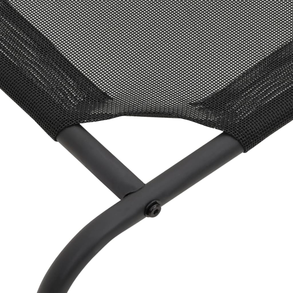 Cama De Perro Elevada Negra Textilene S / Vetonek_5