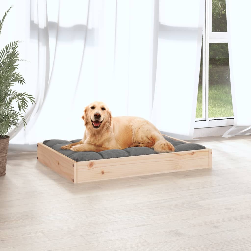 Cama Para Perros Madera Maciza De Pino 71,5x49x9 Cm / Vetonek_1
